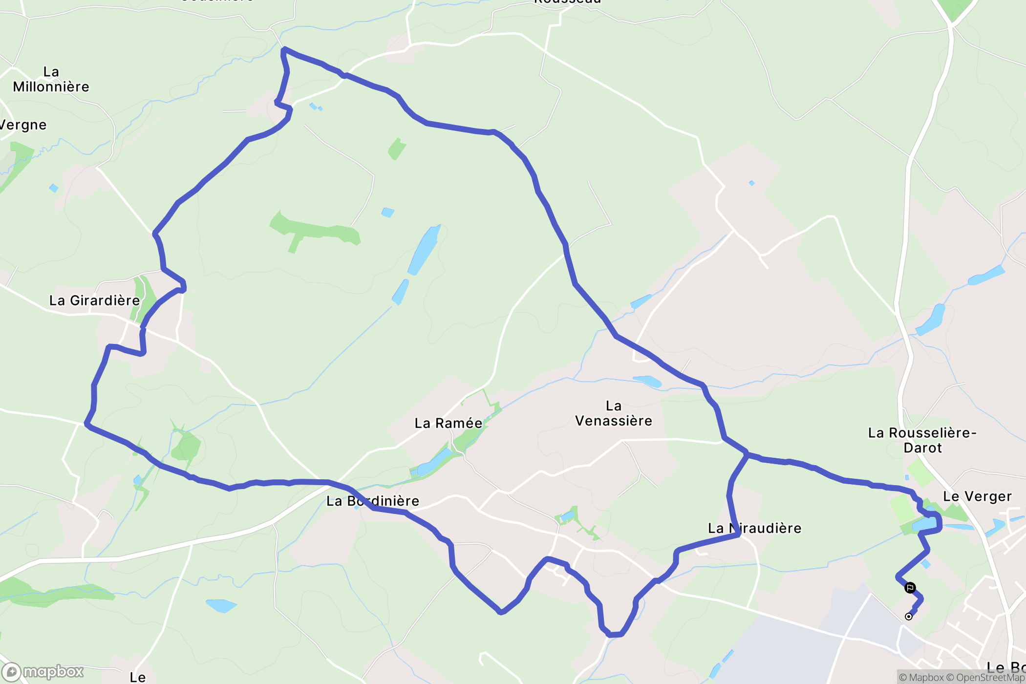 Le Boupère : carte du parcours de randonnée - France