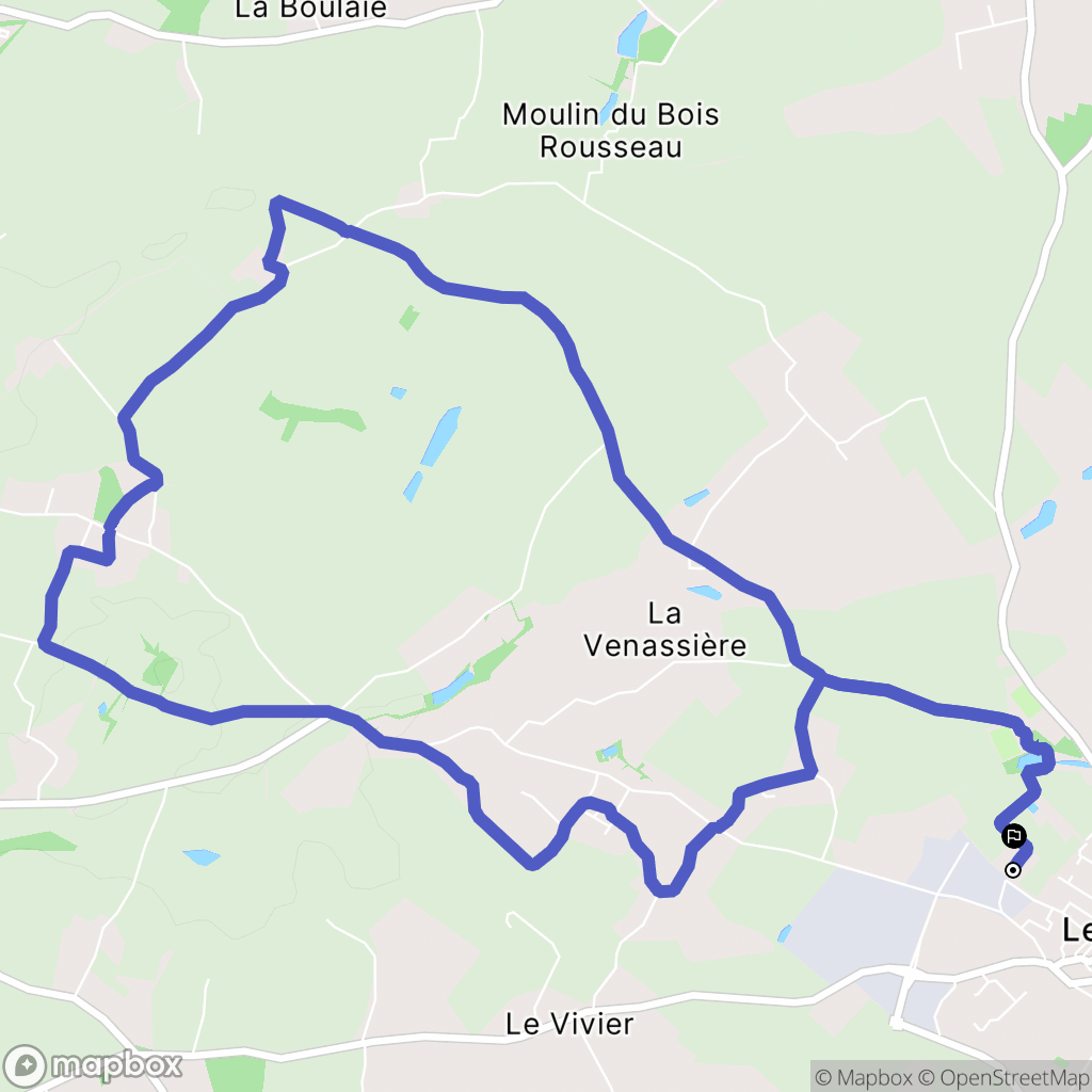 Le Boupère : carte du parcours de randonnée - France