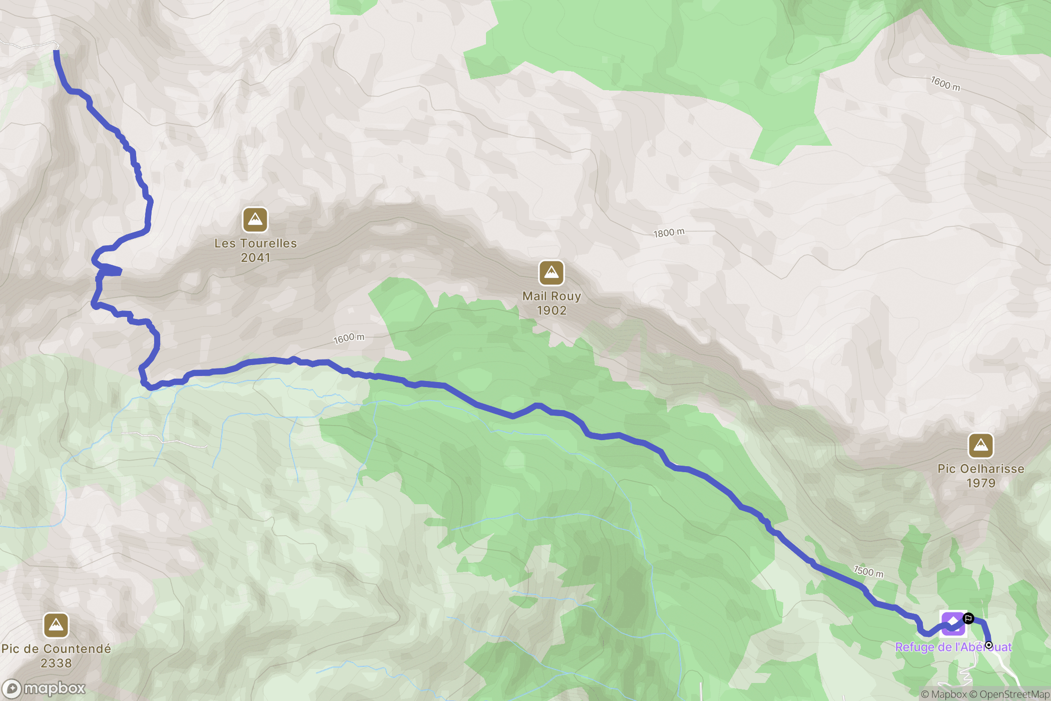 Lescun : carte du parcours de randonnée - France