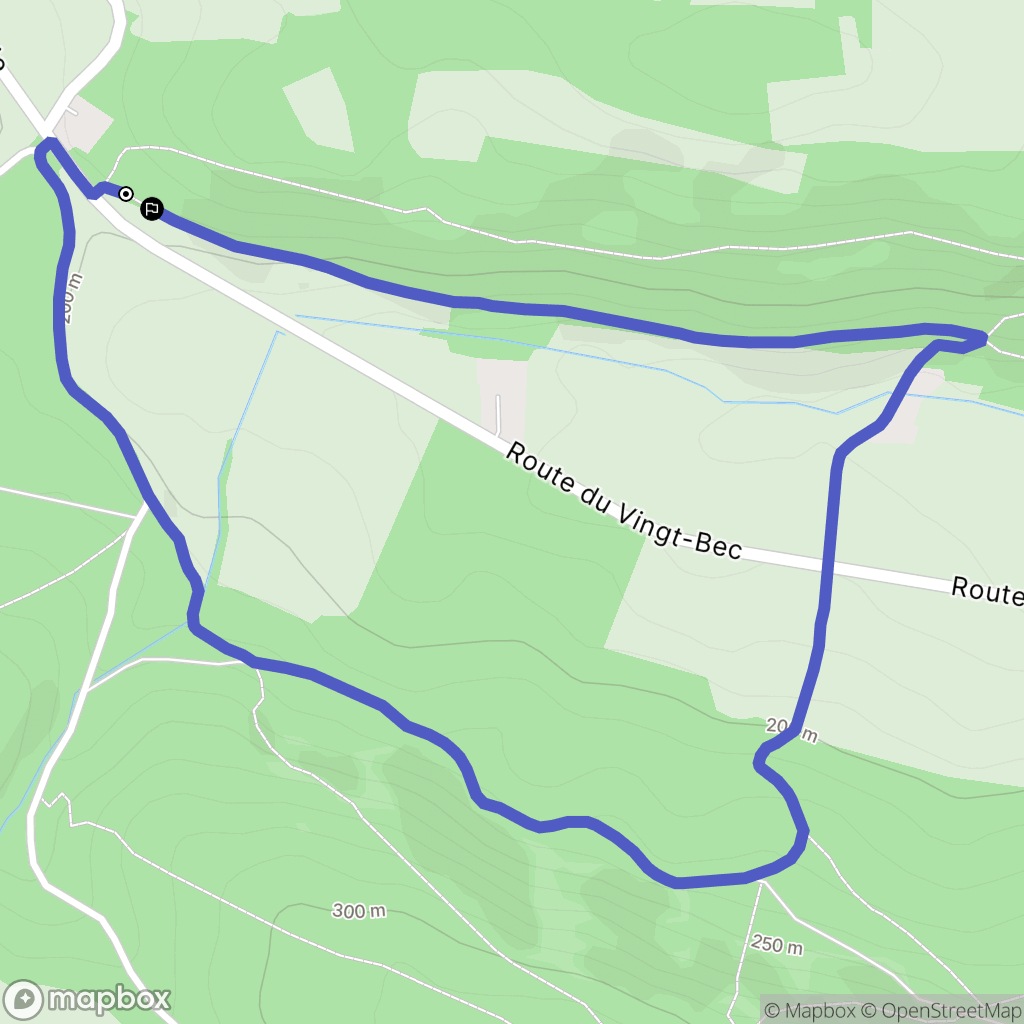 Bonnemaison : carte du parcours de randonnée - France