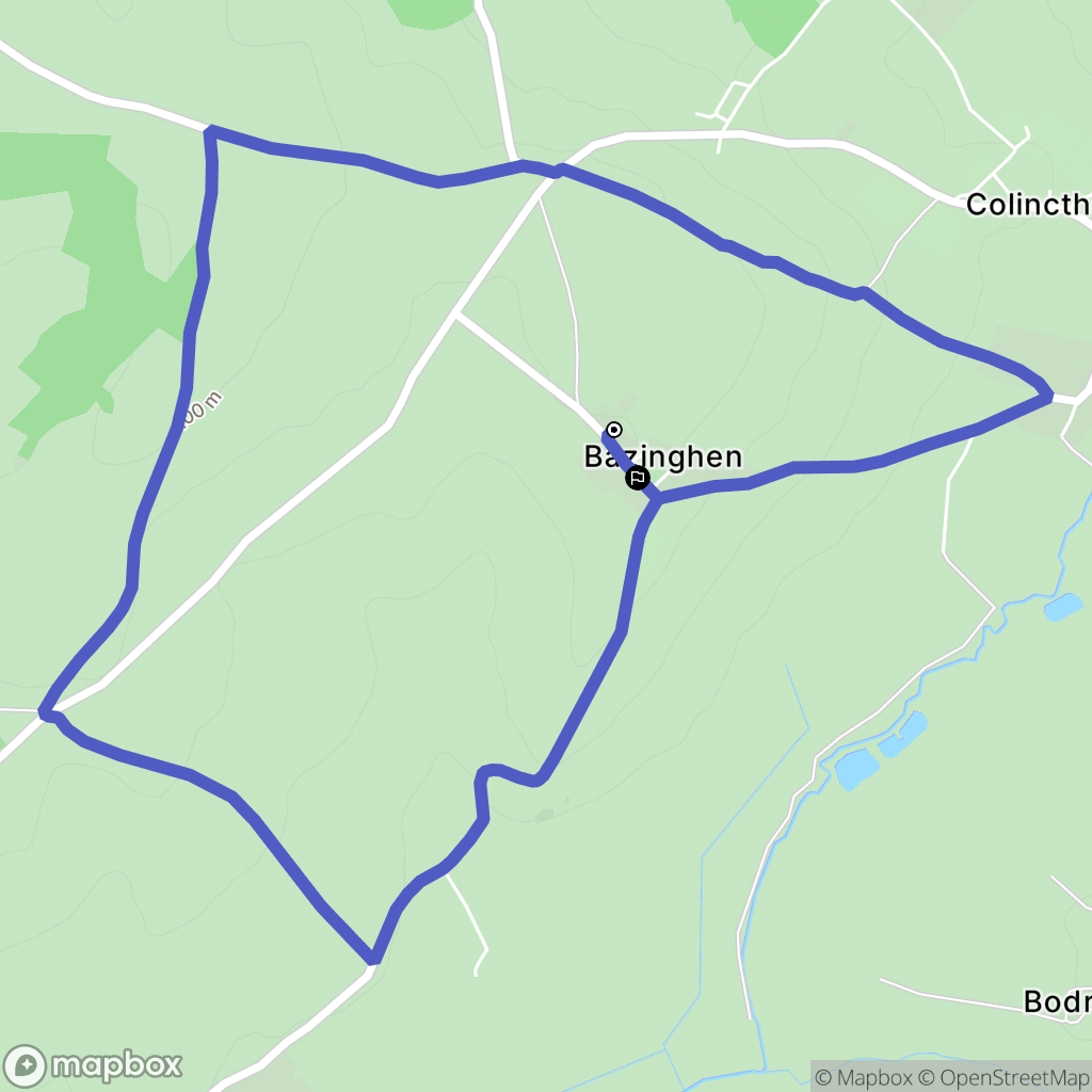 Bazinghen : carte du parcours de randonnée - France