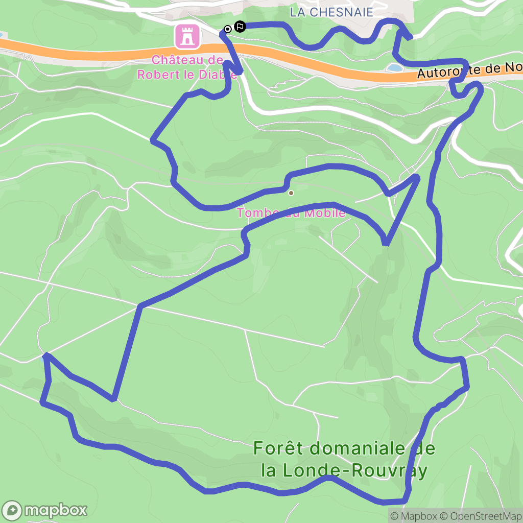 Moulineaux : carte du parcours de randonnée - France
