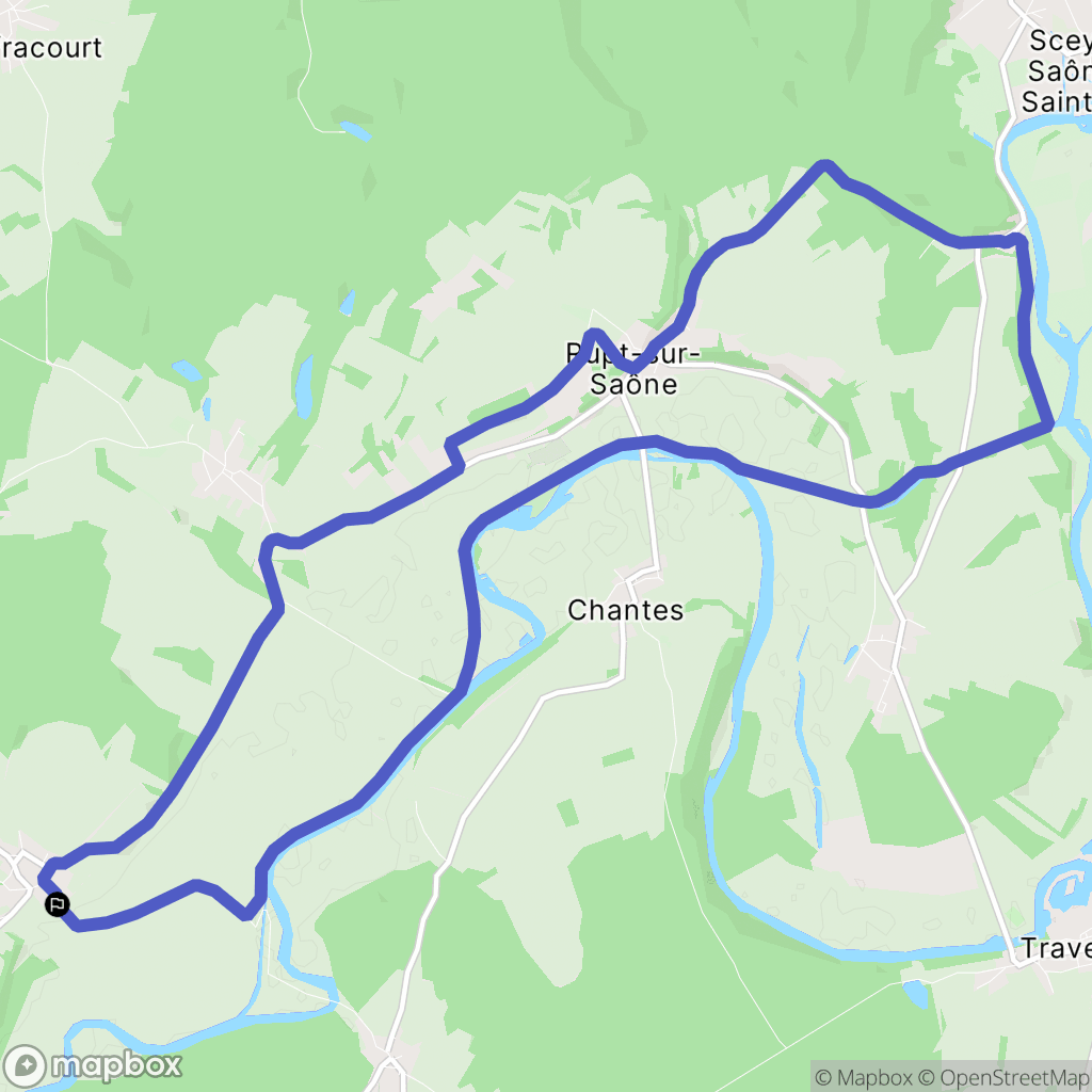 Fédry : carte du parcours de randonnée - France