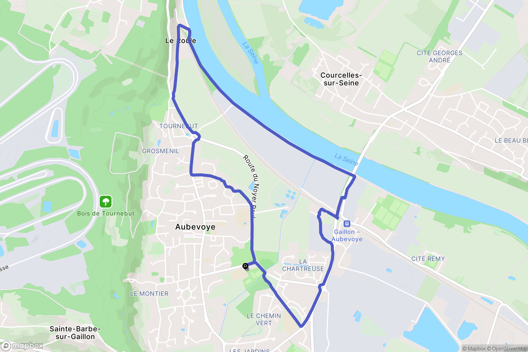 Le Val-d'Hazey : carte du parcours de randonnée - France