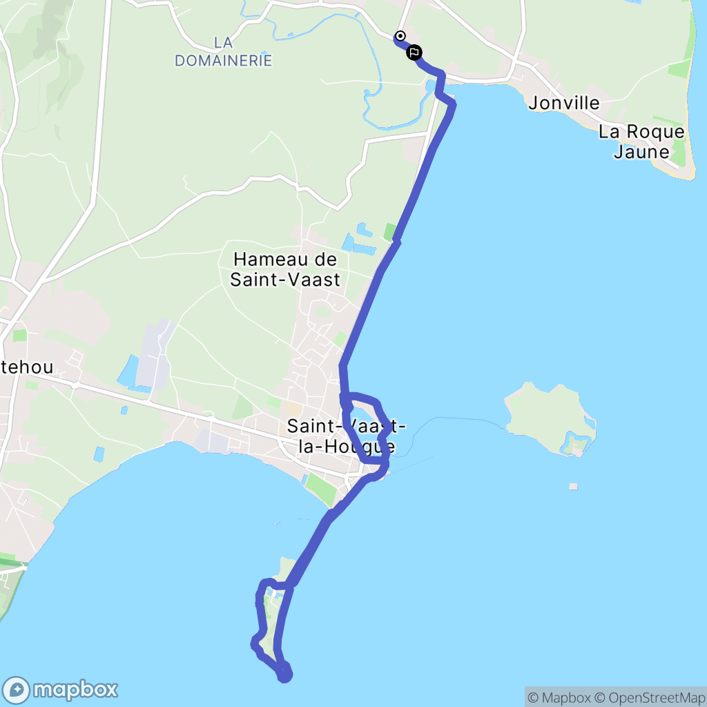 Reville : carte du parcours de randonnée - France