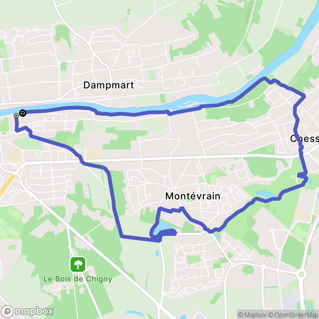 Lagny-sur-Marne : carte du parcours de randonnée - France