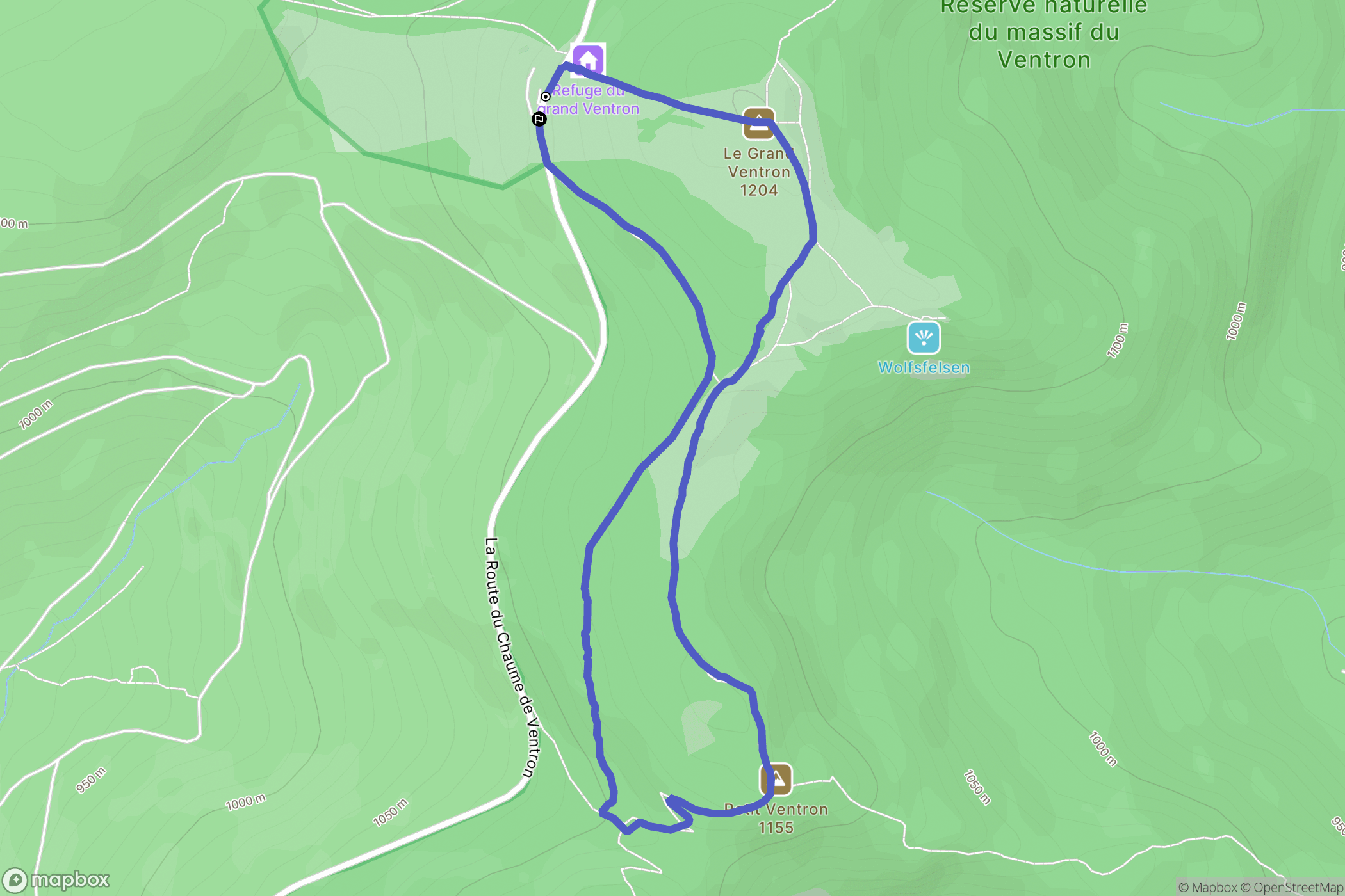 Cornimont : carte du parcours de randonnée - France