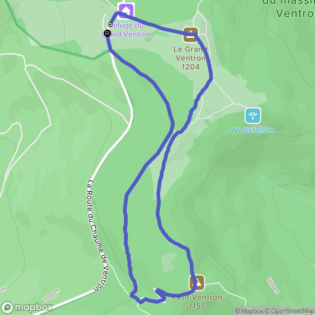 Cornimont : carte du parcours de randonnée - France