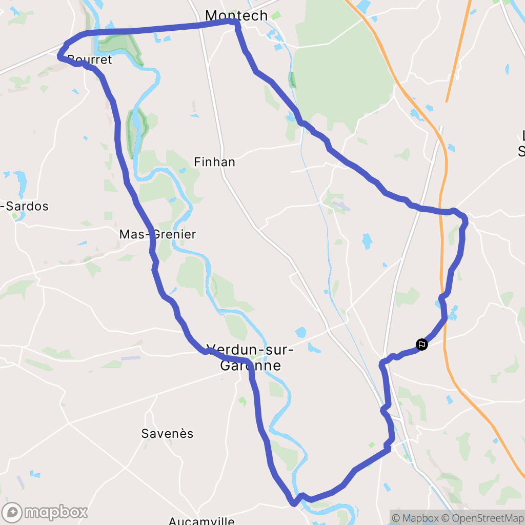 Canals : carte du parcours de randonnée - France