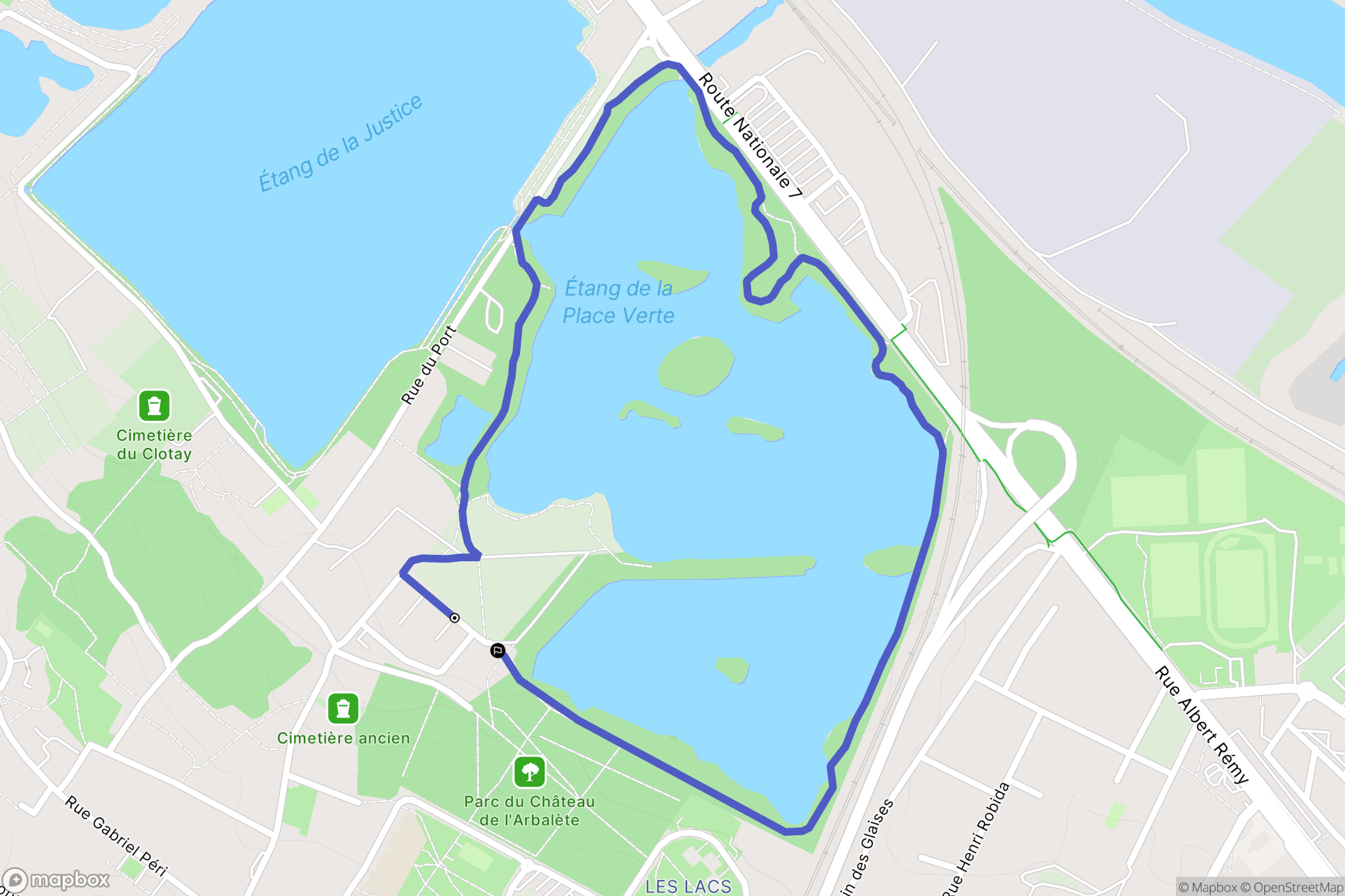 Grigny : carte du parcours de randonnée - France