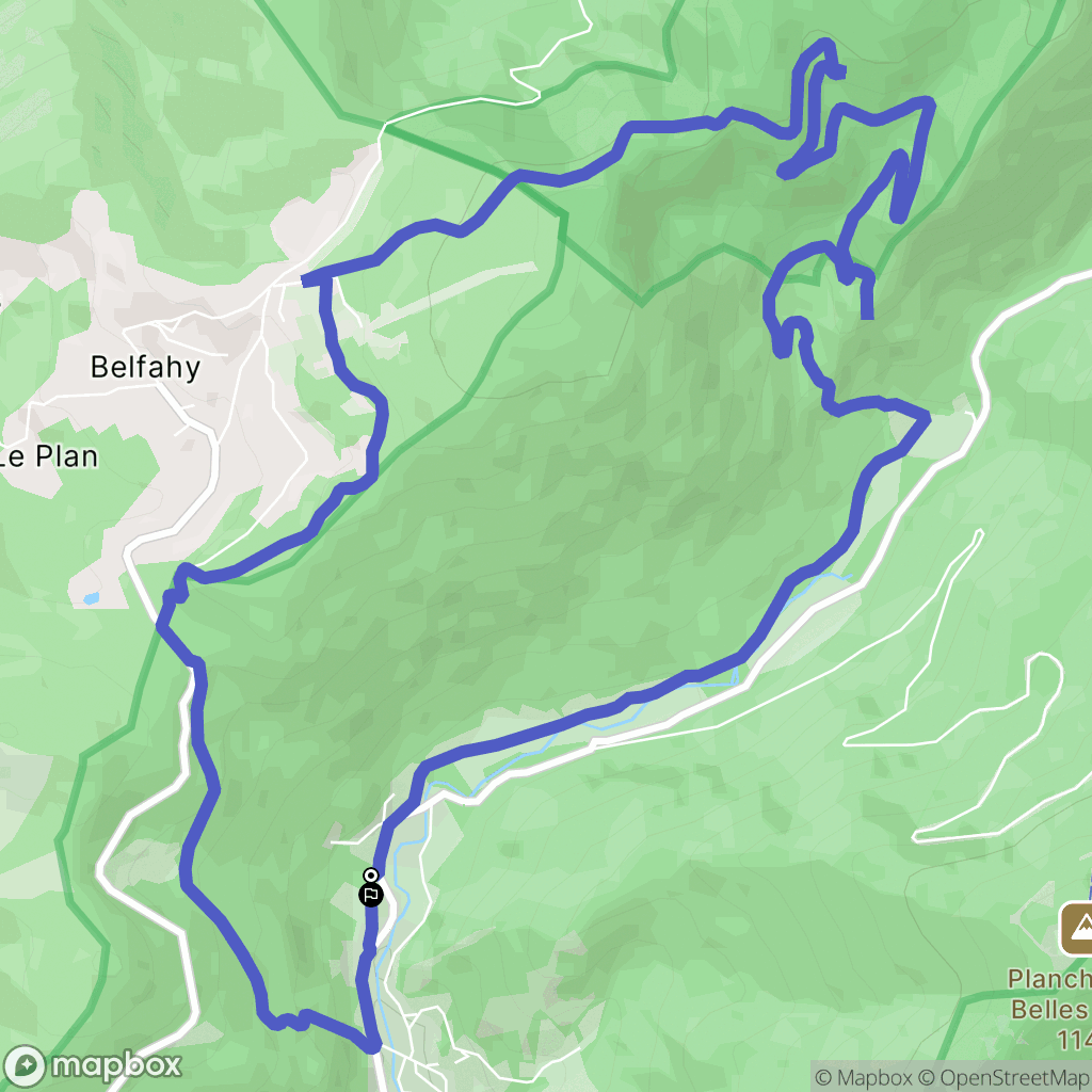 Plancher-les-Mines : carte du parcours de randonnée - France