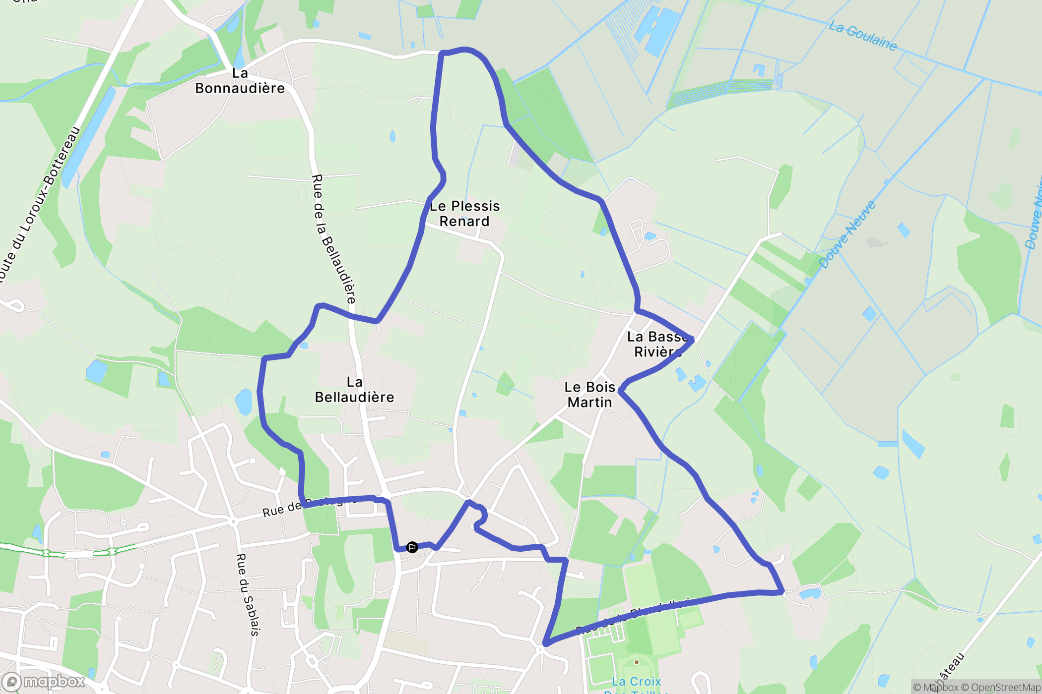 Haute-Goulaine : carte du parcours de randonnée - France