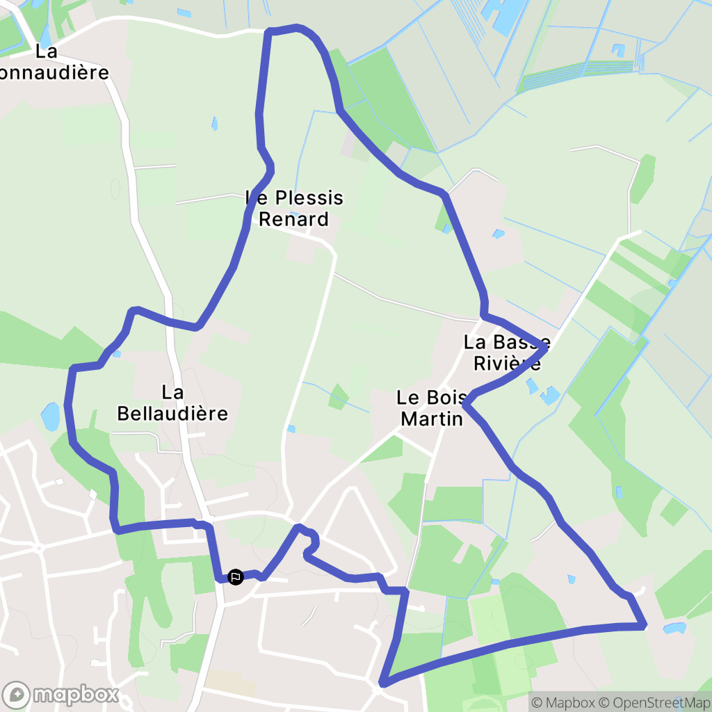 Haute-Goulaine : carte du parcours de randonnée - France