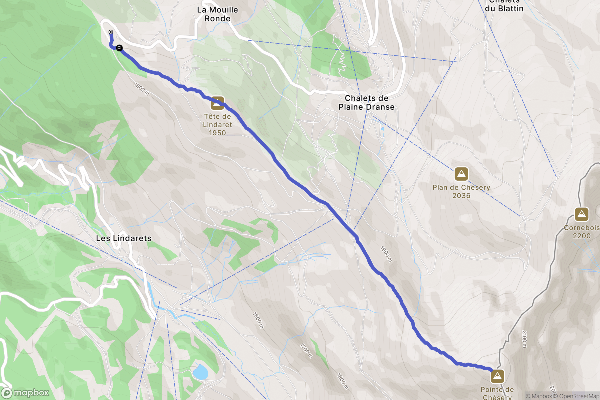 Châtel : carte du parcours de randonnée - France