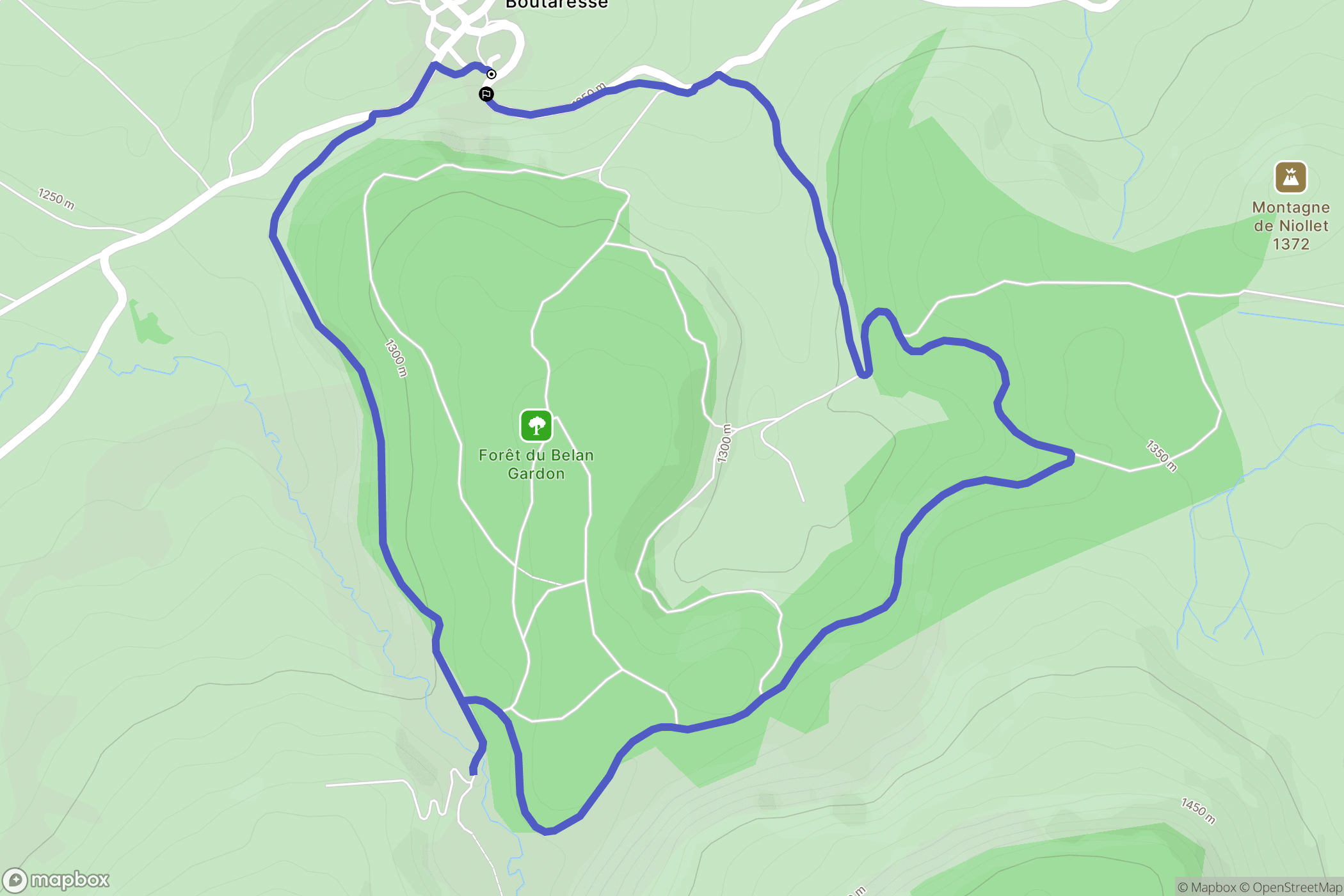 Saint-Alyre-és-Montagne : carte du parcours de randonnée - France