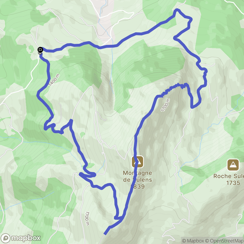 Les Clefs : carte du parcours de randonnée - France