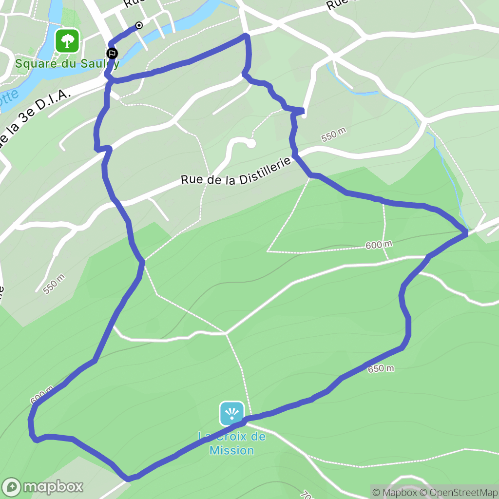 Cornimont : carte du parcours de randonnée - France