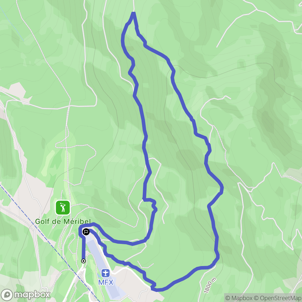Les Allues : carte du parcours de randonnée - France
