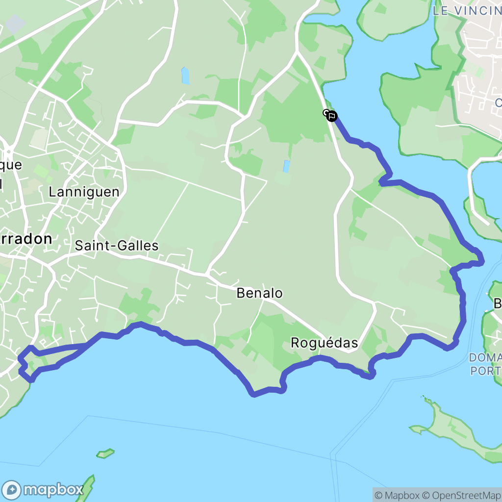 Arradon : carte du parcours de randonnée - France