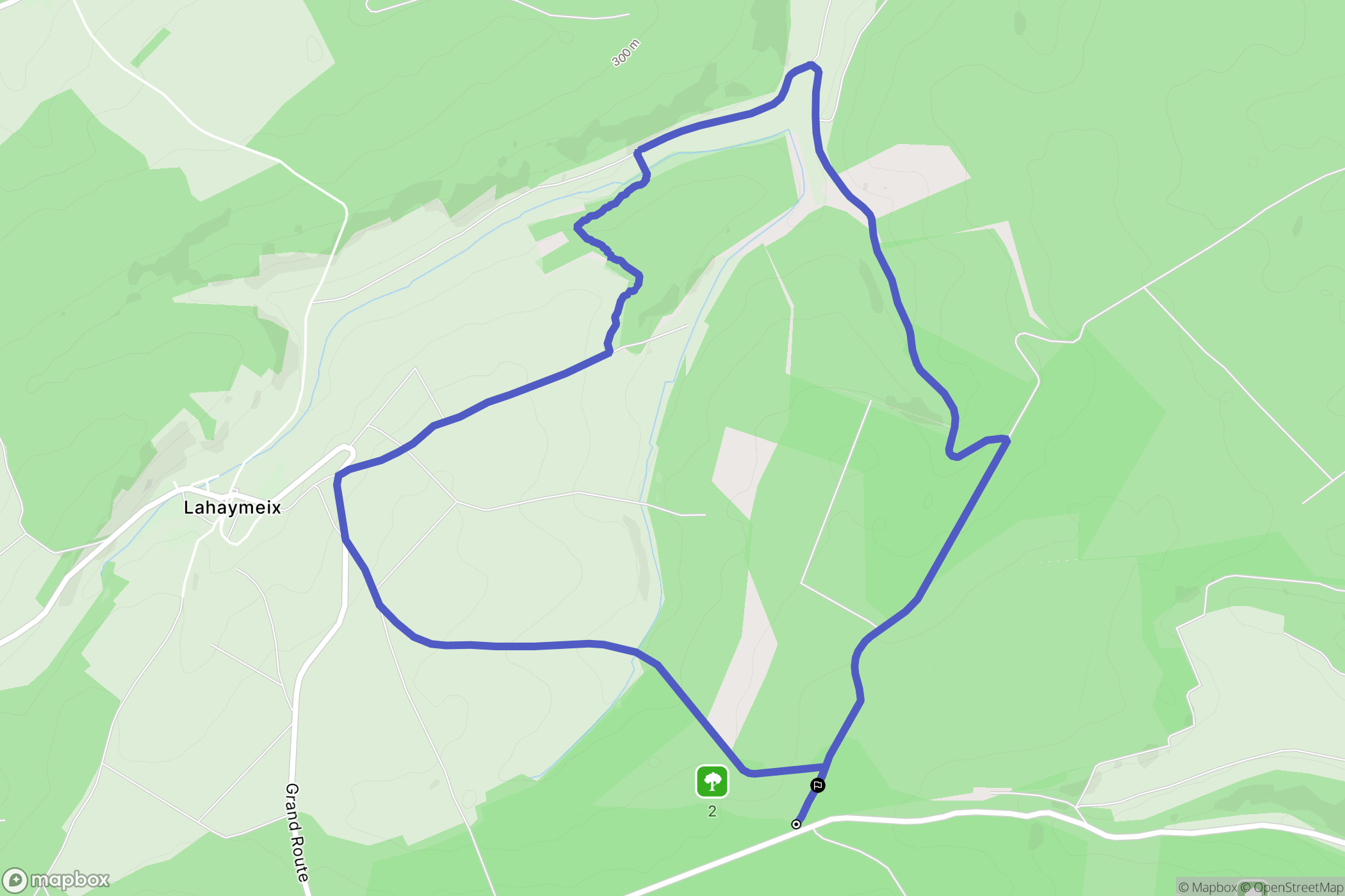 Dompcevrin : carte du parcours de randonnée - France