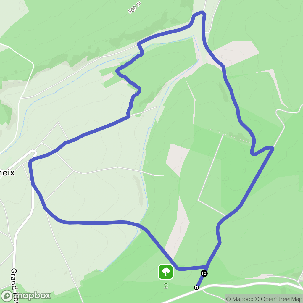 Dompcevrin : carte du parcours de randonnée - France