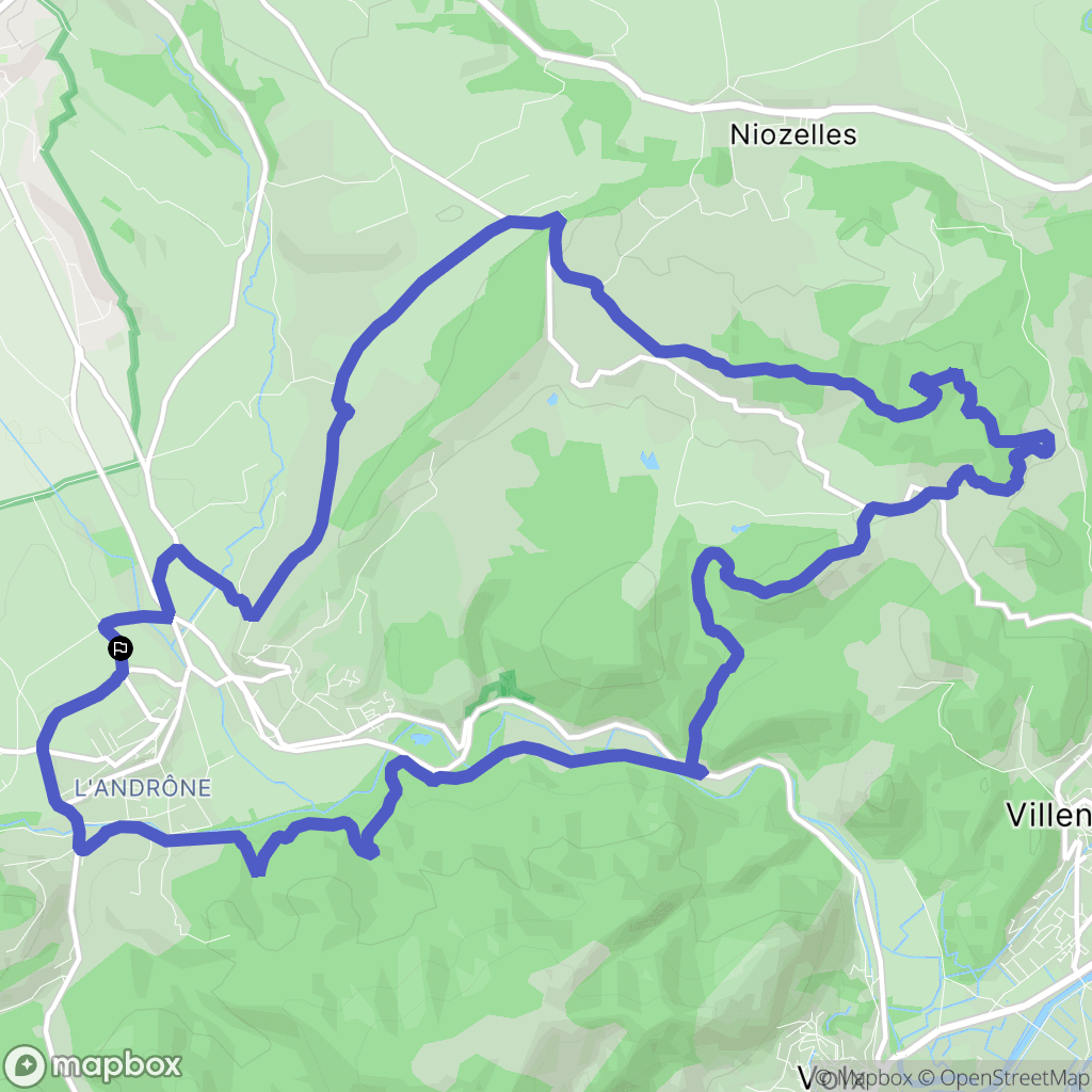 Dauphin : carte du parcours de randonnée - France