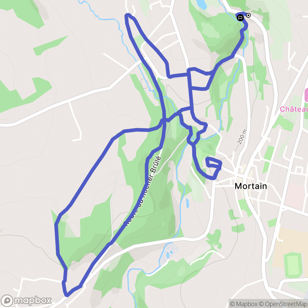Mortain-Bocage : carte du parcours de randonnée - France