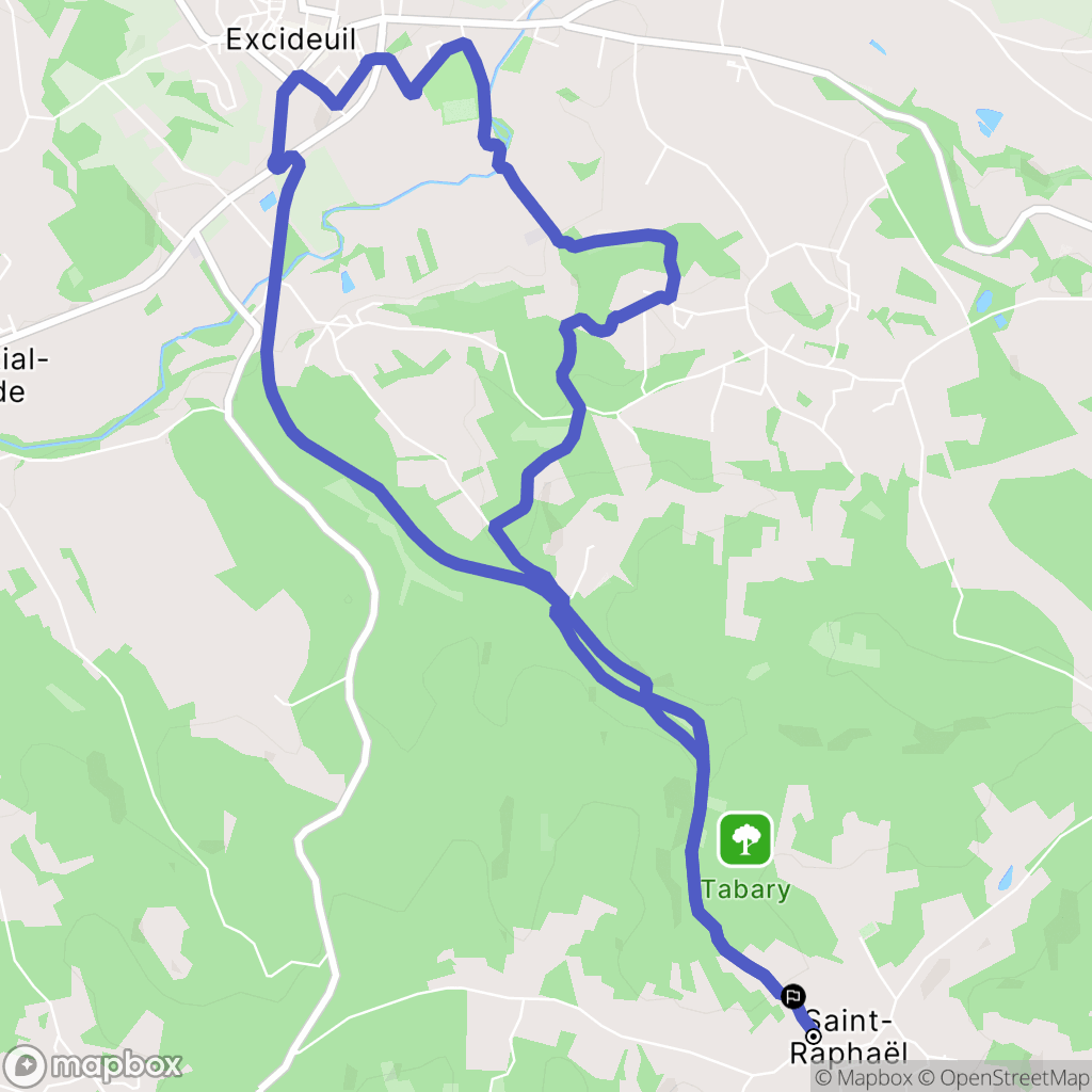 Saint-Raphaël : carte du parcours de randonnée - France