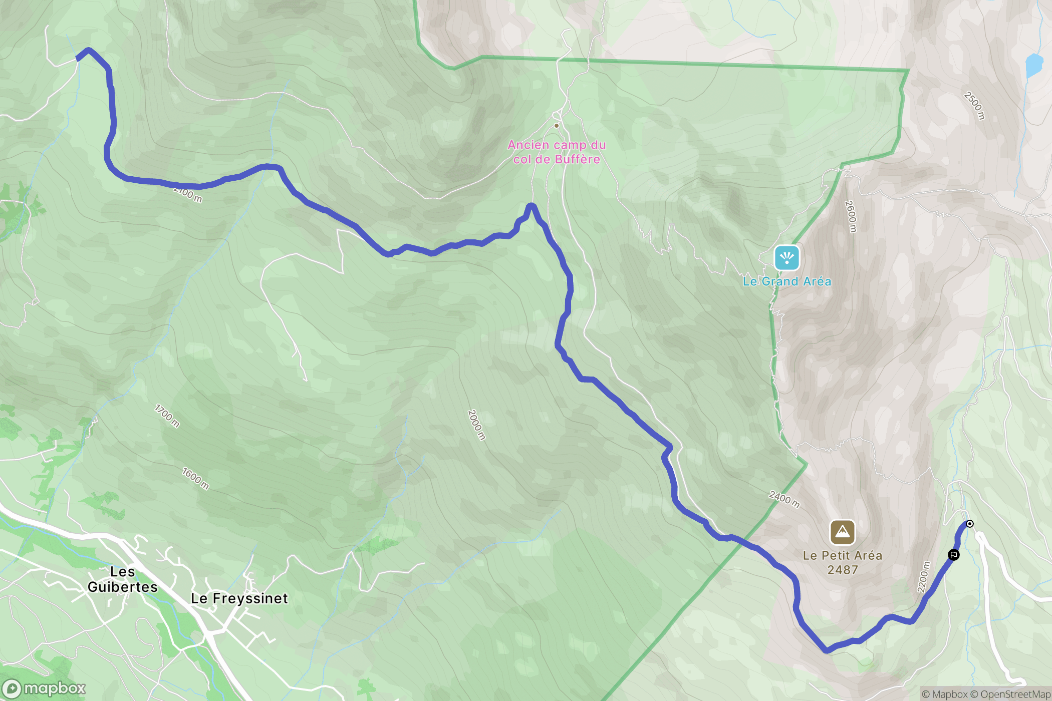 La Salle-les-Alpes : carte du parcours de randonnée - France