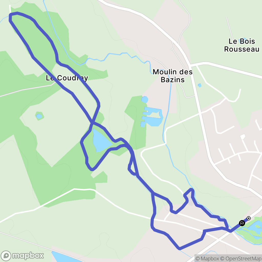 Bléneau : carte du parcours de randonnée - France
