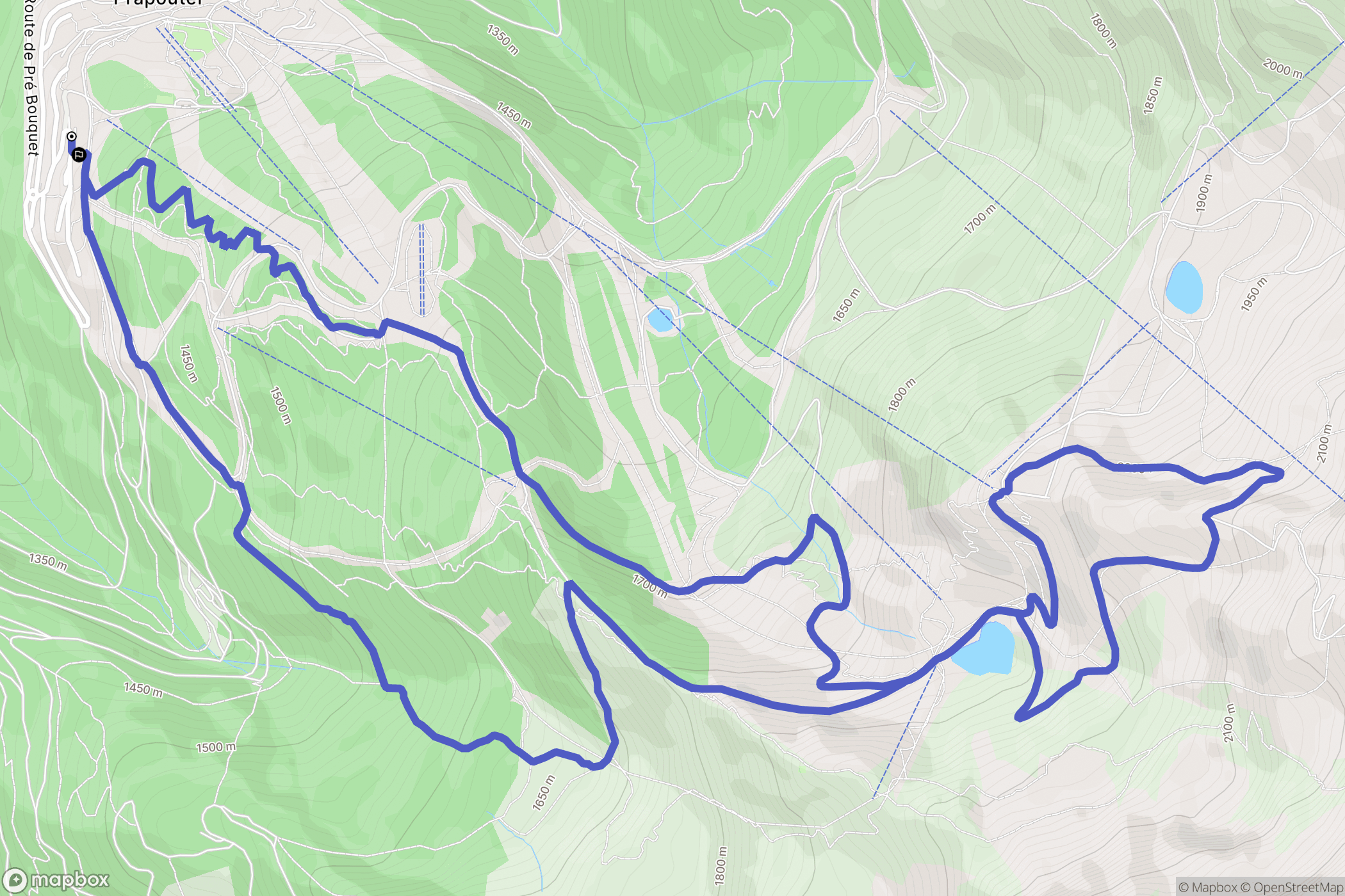 Les Adrets : carte du parcours de randonnée - France
