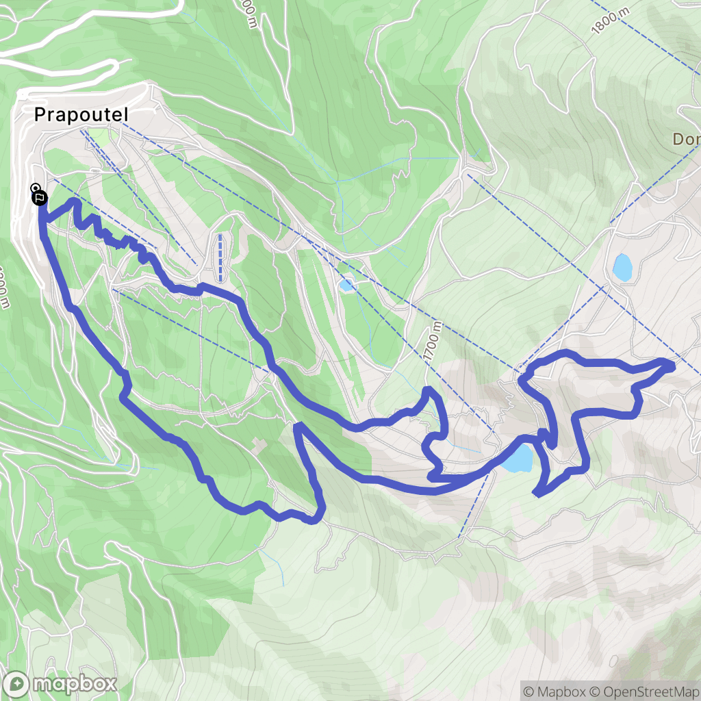 Les Adrets : carte du parcours de randonnée - France