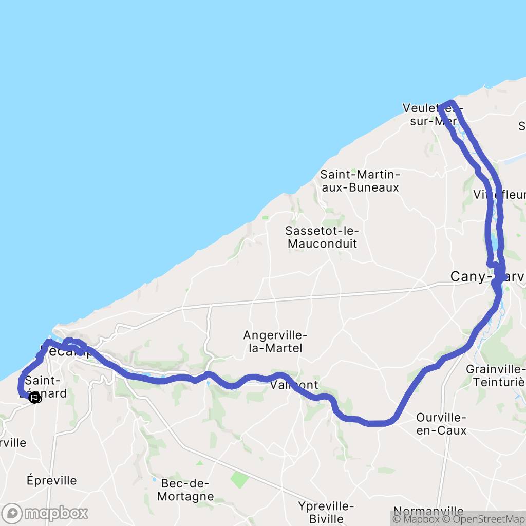 Saint-Léonard : carte du parcours de randonnée - France