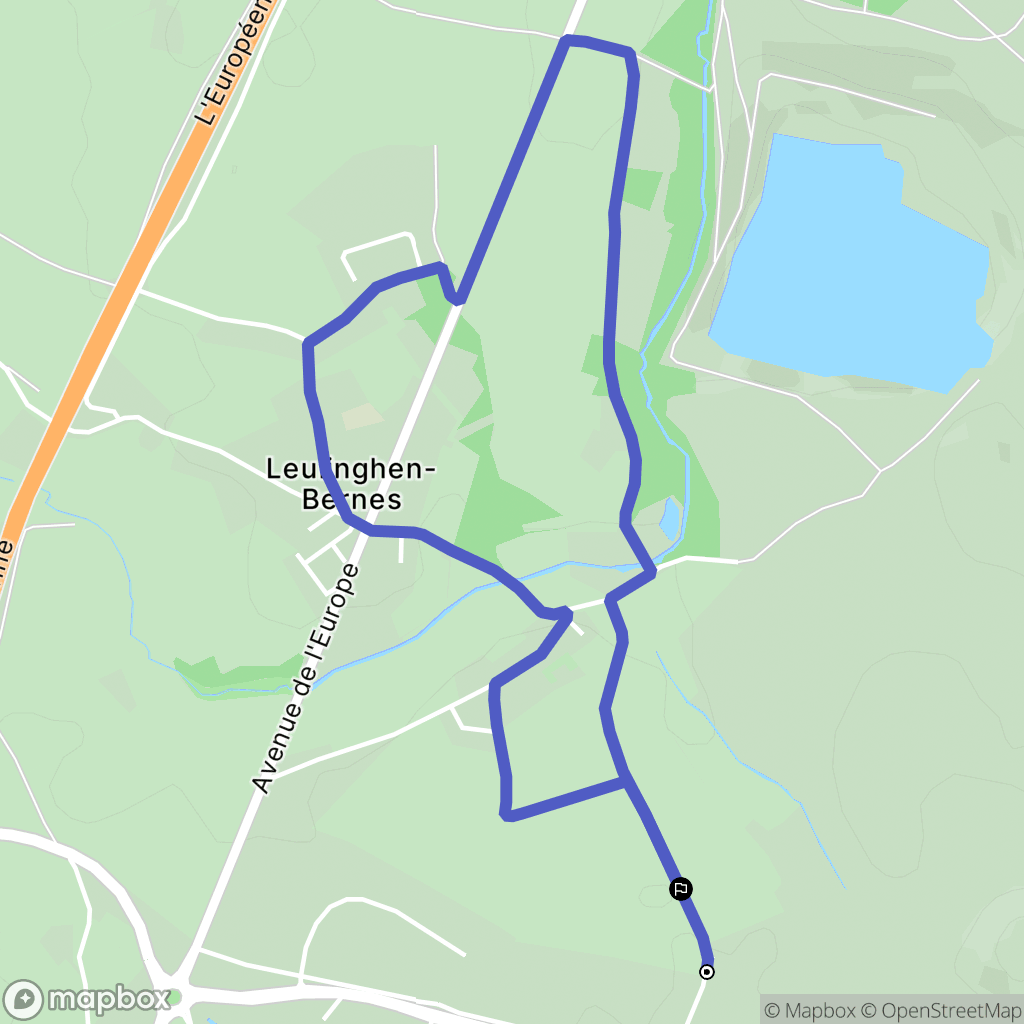 Leulinghen-Bernes : carte du parcours de randonnée - France