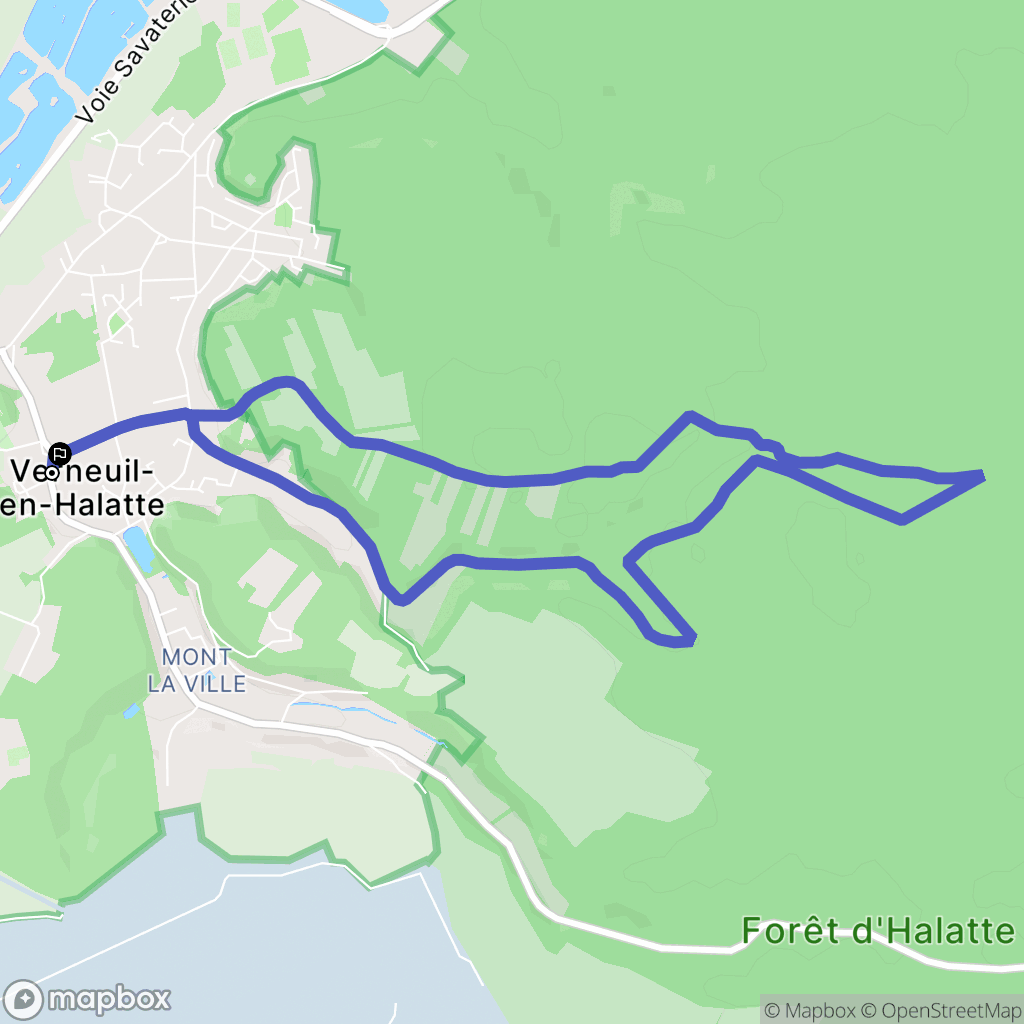 Verneuil-en-Halatte : carte du parcours de randonnée - France