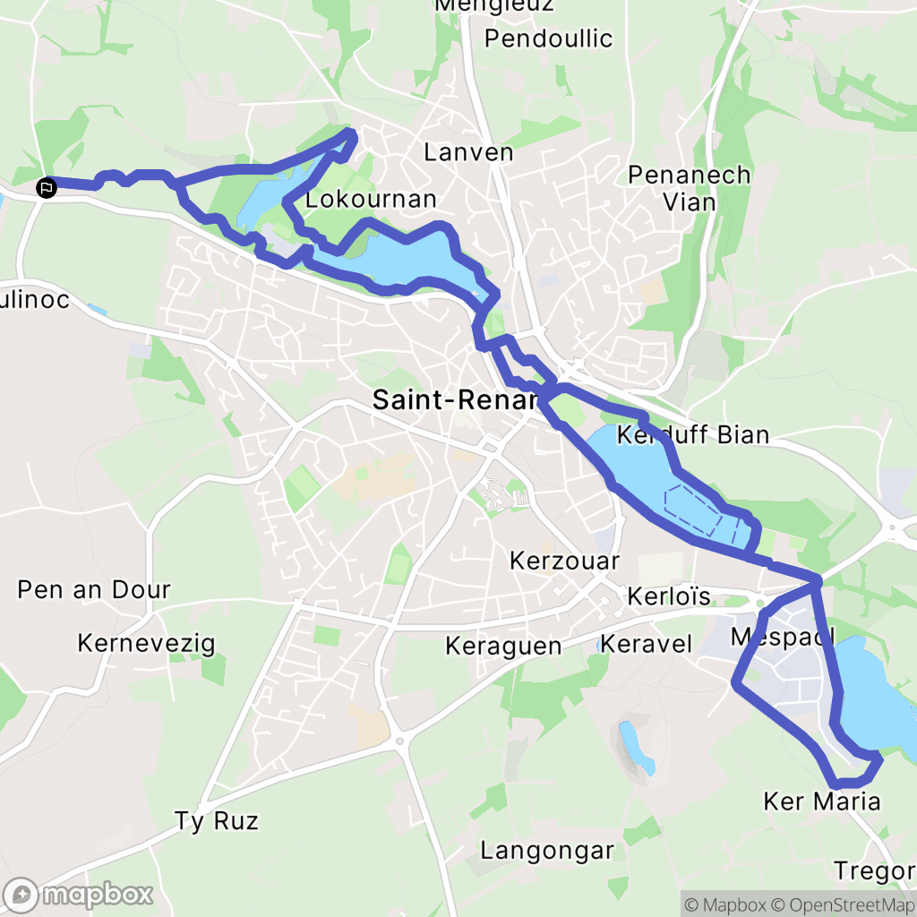 Saint-Renan : carte du parcours de randonnée - France