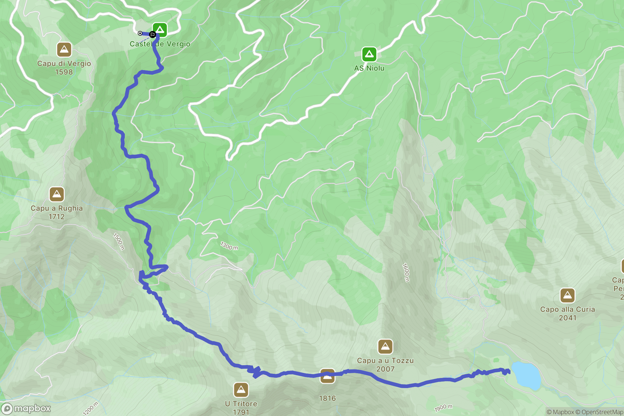 Albertacce: routekaart voor buitenactiviteiten - France