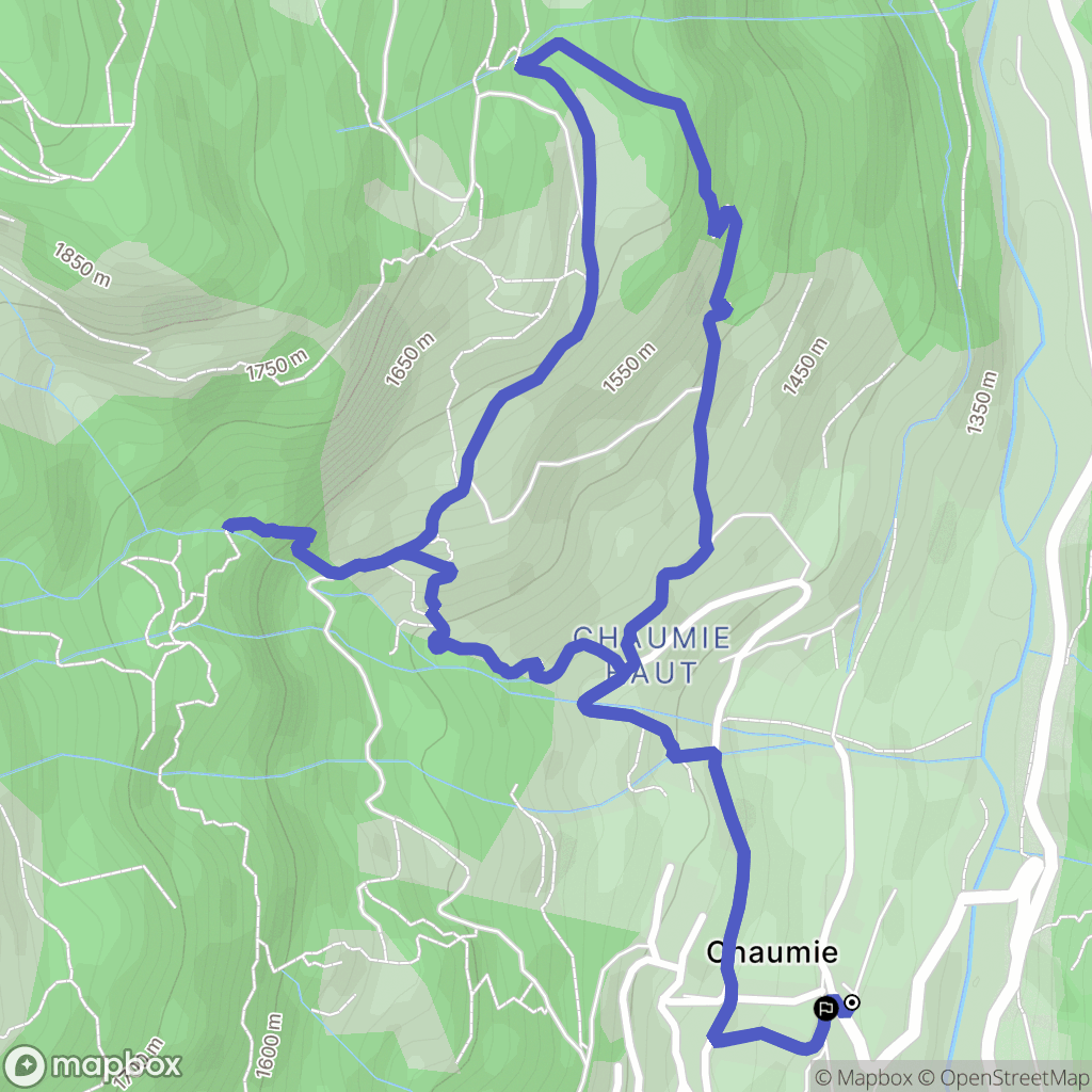 Colmars : carte du parcours de randonnée - France