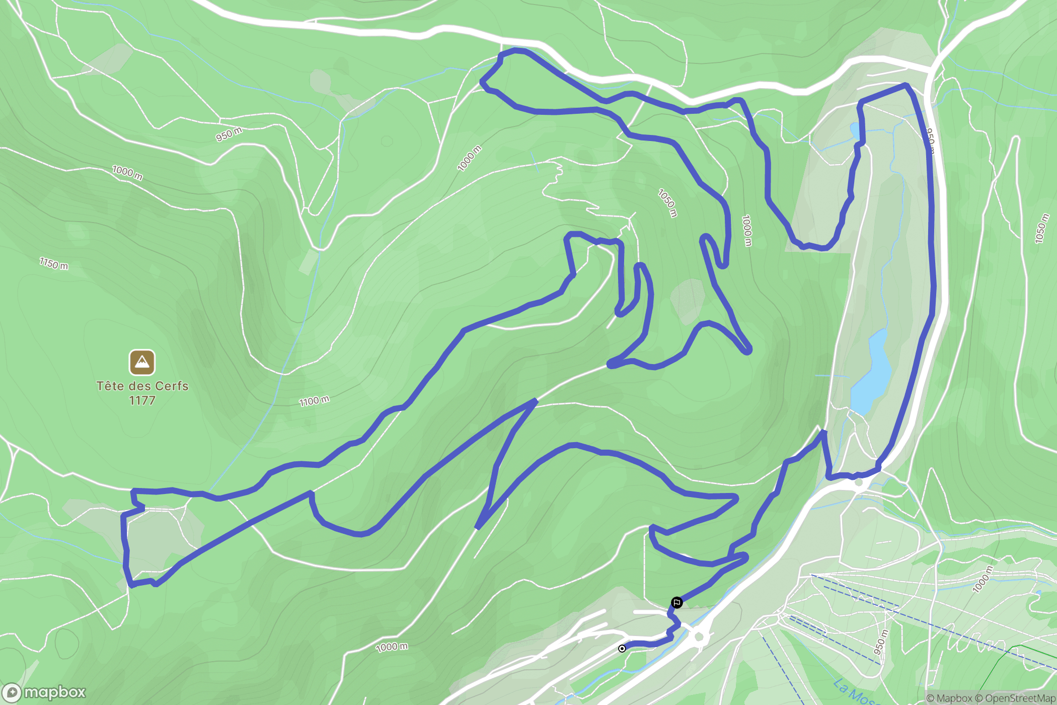 La Bresse : carte du parcours de randonnée - France