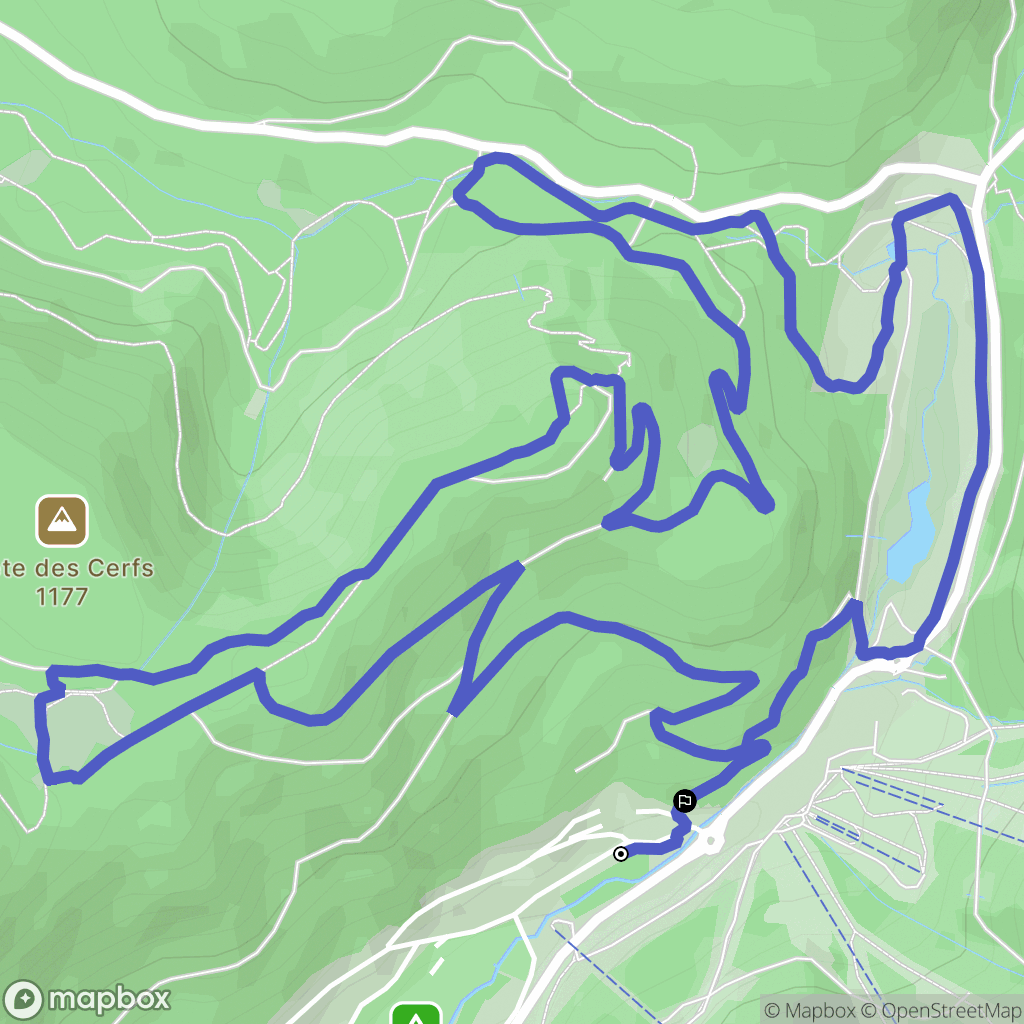 La Bresse : carte du parcours de randonnée - France