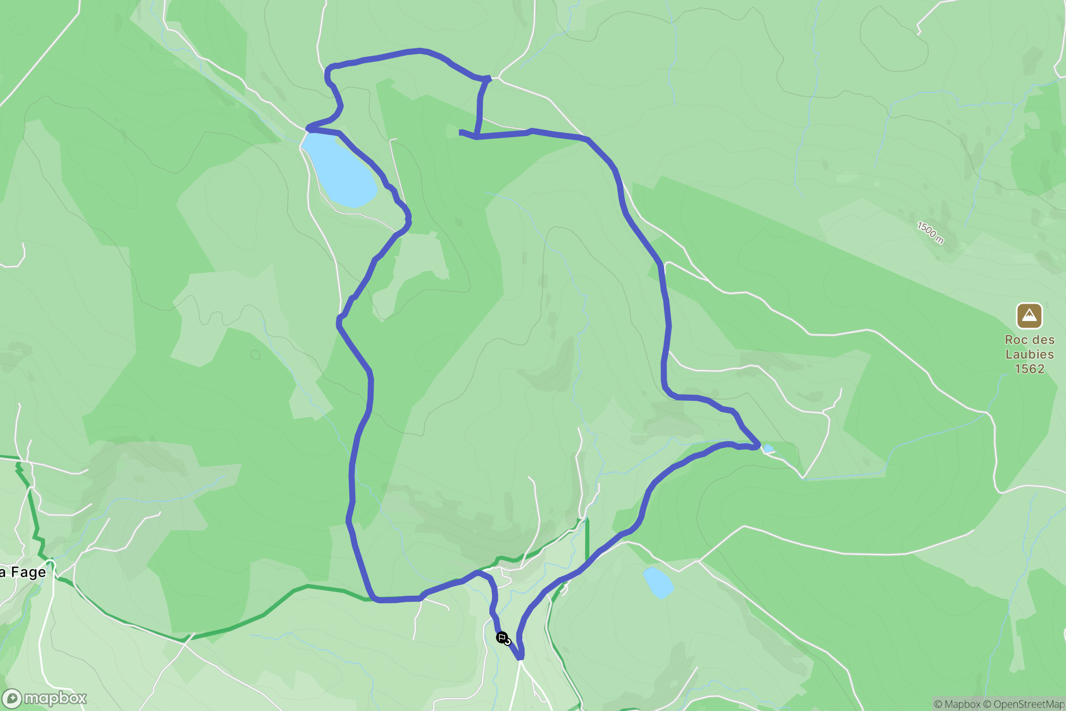 Saint-Étienne-du-Valdonnez : carte du parcours de randonnée - France