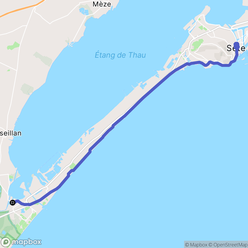Marseillan : carte du parcours de randonnée - France