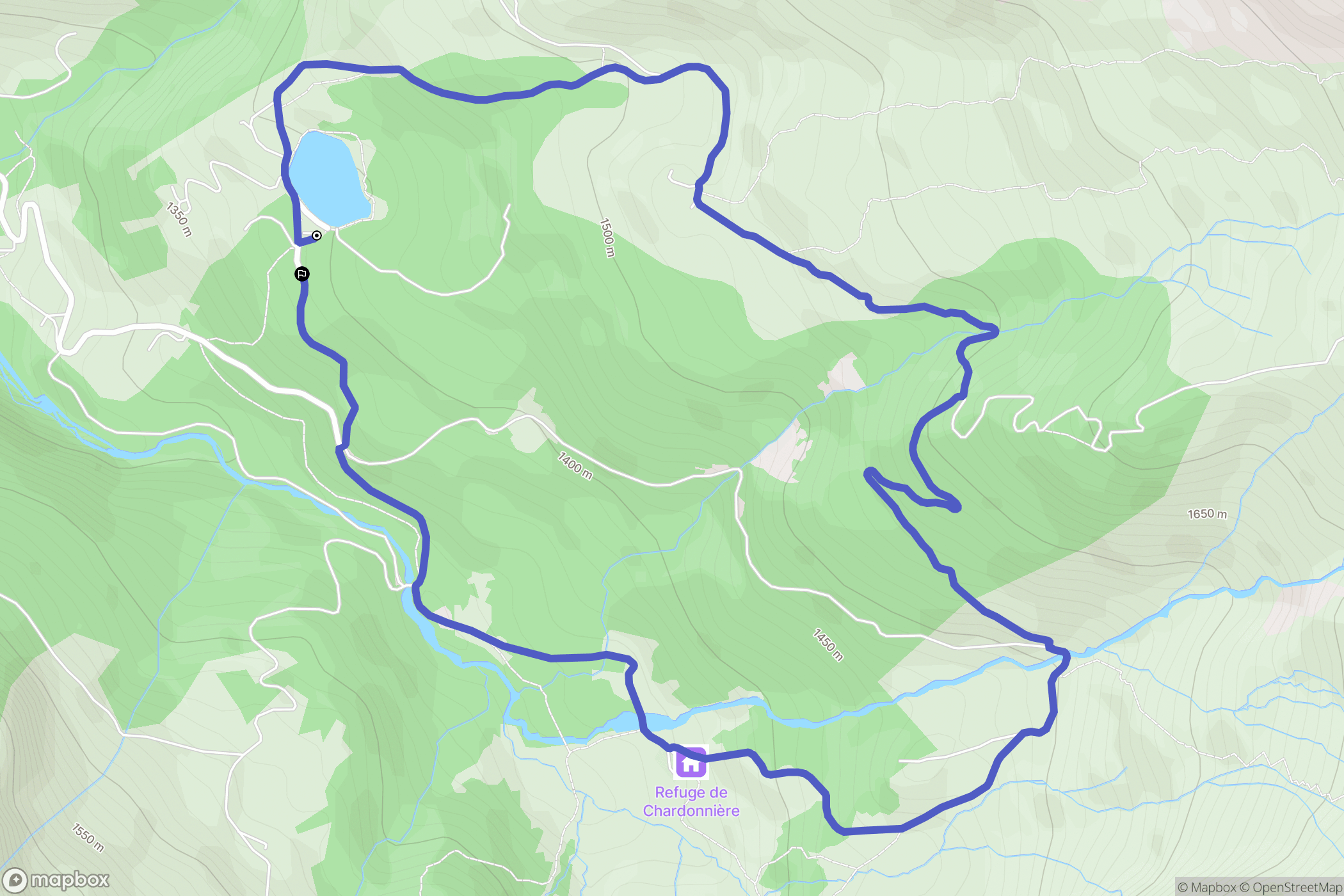Samoëns : carte du parcours de randonnée - France