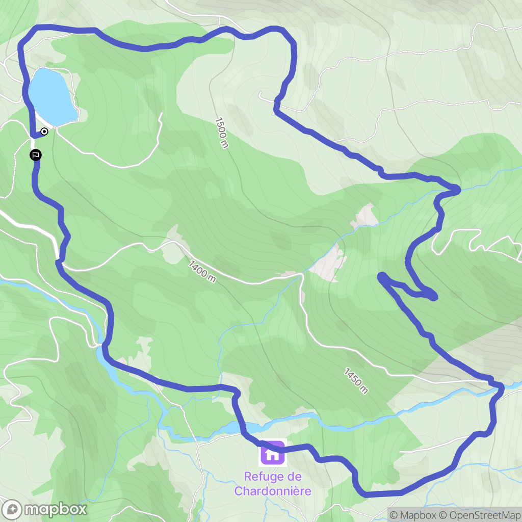 Samoëns : carte du parcours de randonnée - France