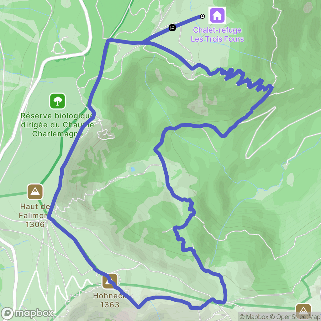 Stosswihr : carte du parcours de randonnée - France