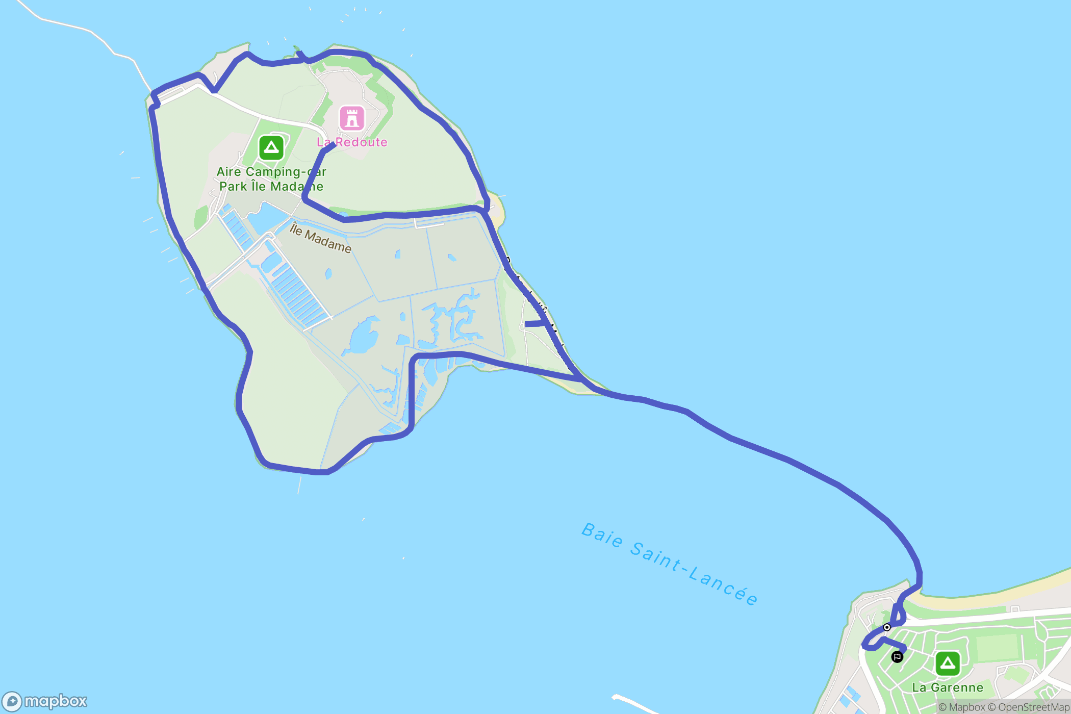 Port-des-Barques : carte du parcours de randonnée - France