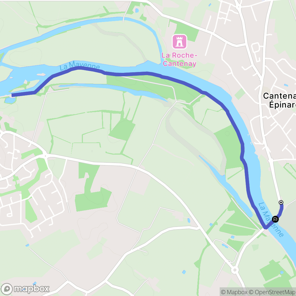 Cantenay-Épinard : carte du parcours de randonnée - France