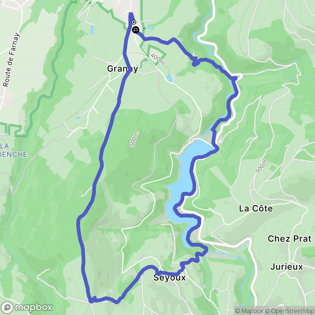 Chateauneuf : carte du parcours de randonnée - France