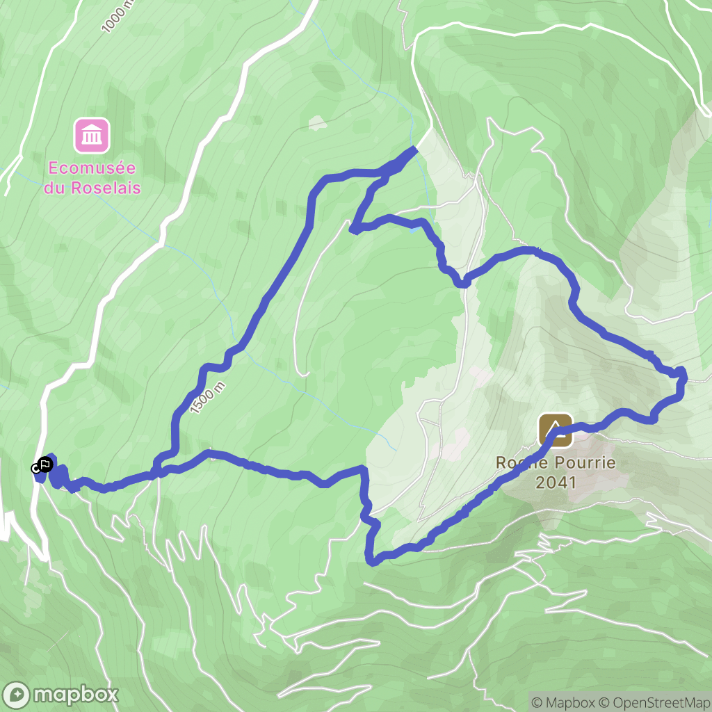 Venthon : carte du parcours de randonnée - France