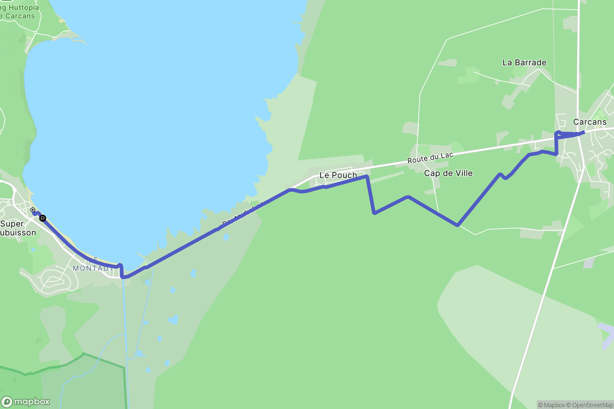 Carcans : carte du parcours de randonnée - France